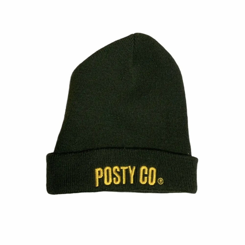 Post Malone Posty Co Nubian Green and Yellow Beenie Like New